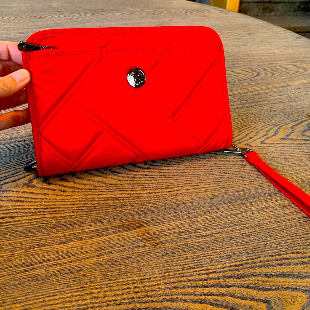 Zeppelin 2 RFID Wristlet Wallet in Poppy Red